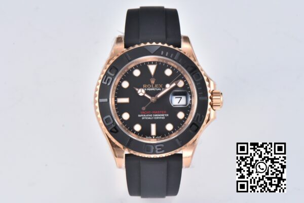 1 4 Rolex Yacht-Master 126655 Clean Factory 1:1 Best Edition Black Ceramic Bezel på Oysterflex Strap VR3235