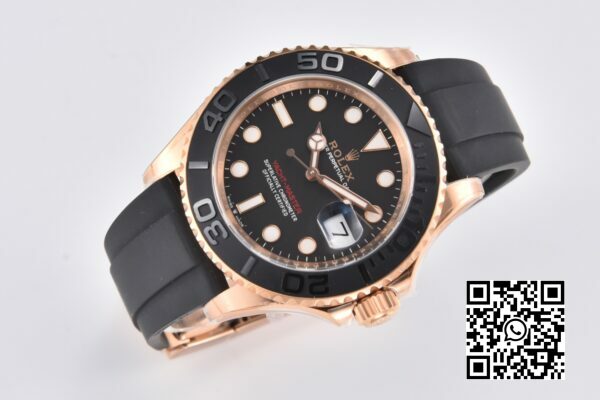2 4 Rolex Yacht-Master 126655 Clean Factory 1:1 Best Edition Black Ceramic Bezel på Oysterflex Strap VR3235