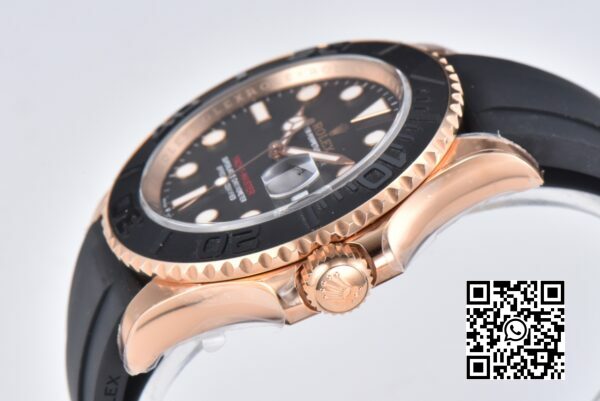 3 3 Rolex Yacht-Master 126655 Clean Factory 1:1 Best Edition Black Ceramic Bezel på Oysterflex Strap VR3235