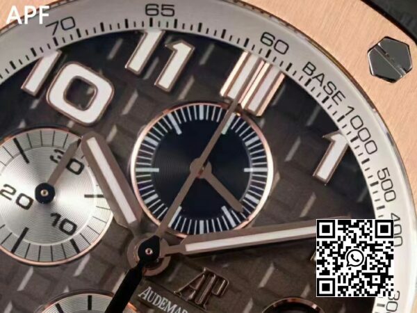 Audemars Piguet Royal Oak Offshore 2020 44 mm APF Factory 11 Best Edition RG Lünette auf Kautschukband A3126 5 Audemars Piguet Royal Oak Offshore 2020 44 mm APF Factory 1:1 Best Edition RG Lünette auf Kautschukband A3126
