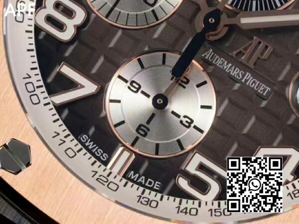 Audemars Piguet Royal Oak Offshore 2020 44 mm APF Factory 11 Best Edition RG Lünette auf Kautschukband A3126 6 Audemars Piguet Royal Oak Offshore 2020 44 mm APF Factory 1:1 Best Edition RG Lünette auf Kautschukband A3126