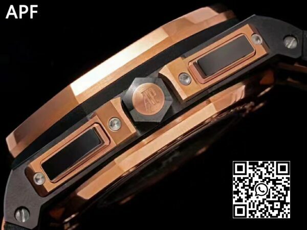 Audemars Piguet Royal Oak Offshore 2020 44 mm APF Factory 11 Best Edition RG Lünette auf Kautschukband A3126 8 Audemars Piguet Royal Oak Offshore 2020 44 mm APF Factory 1:1 Best Edition RG Lünette auf Kautschukband A3126
