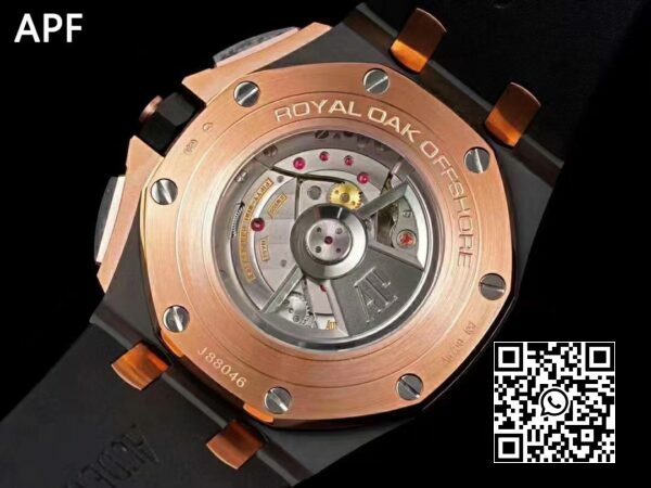 Audemars Piguet Royal Oak Offshore 2020 44 mm APF Factory 11 Best Edition RG Lünette auf Kautschukband A3126 9 Audemars Piguet Royal Oak Offshore 2020 44 mm APF Factory 1:1 Best Edition RG Lünette auf Kautschukband A3126