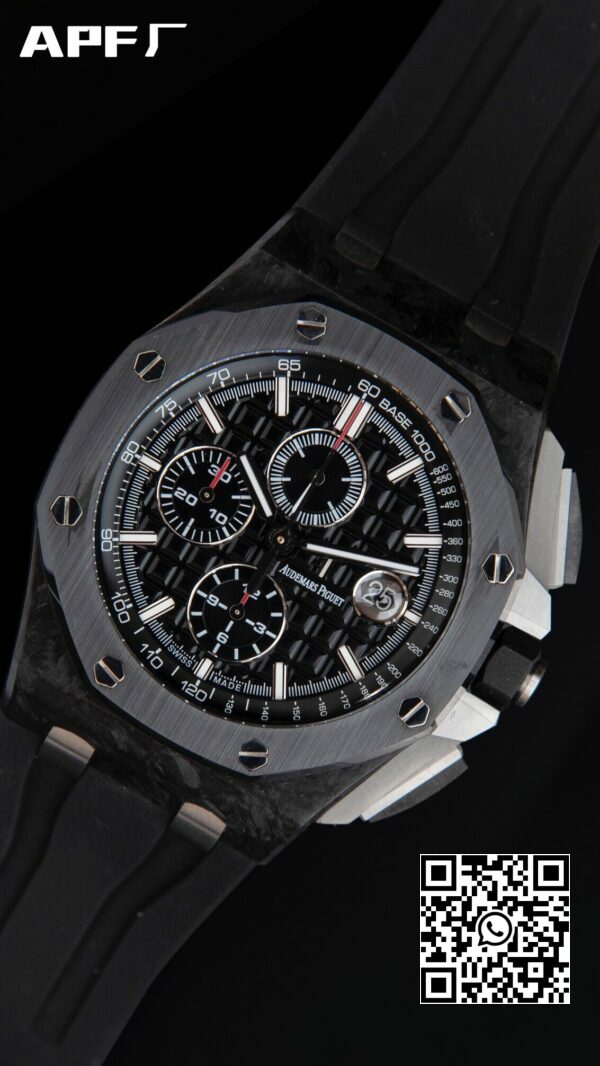 Audemars Piguet Royal Oak Offshore 44mm Black Carbon Fiber APF Factory 11 Best Edition Black Dial 5 Audemars Piguet Royal Oak Offshore 44mm Black Carbon Fiber APF Factory 1:1 Best Edition Black Dial