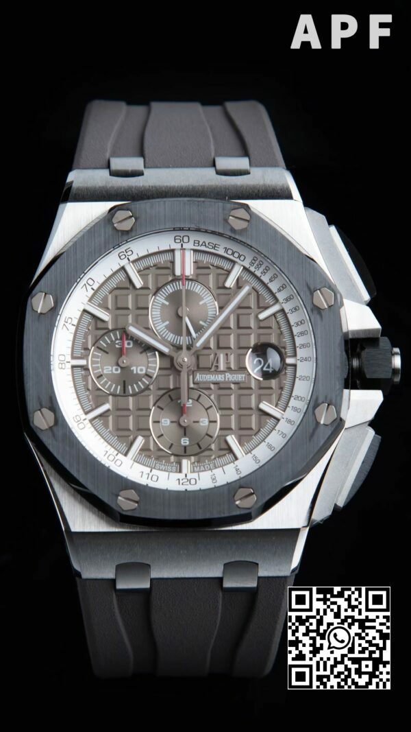 Audemars Piguet Royal Oak Offshore 44mm sort keramisk APF Factory 11 Best Edition grå urskive 2 Audemars Piguet Royal Oak Offshore 44mm sort keramisk APF Factory 1:1 Best Edition grå urskive