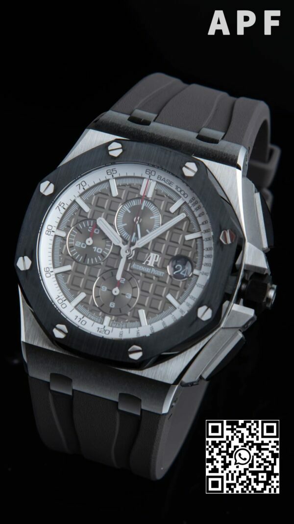 Audemars Piguet Royal Oak Offshore 44mm sort keramisk APF Factory 11 Best Edition grå urskive 3 Audemars Piguet Royal Oak Offshore 44mm sort keramisk APF Factory 1:1 Best Edition grå urskive