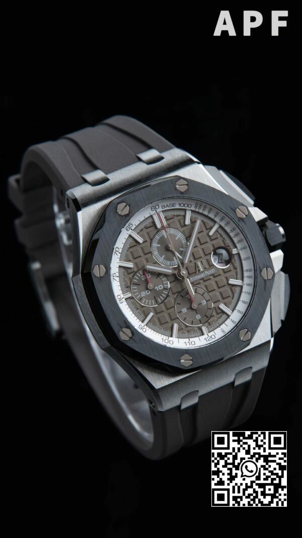 Audemars Piguet Royal Oak Offshore 44mm sort keramisk APF Factory 11 Best Edition grå urskive 4 Audemars Piguet Royal Oak Offshore 44mm sort keramisk APF Factory 1:1 Best Edition grå urskive