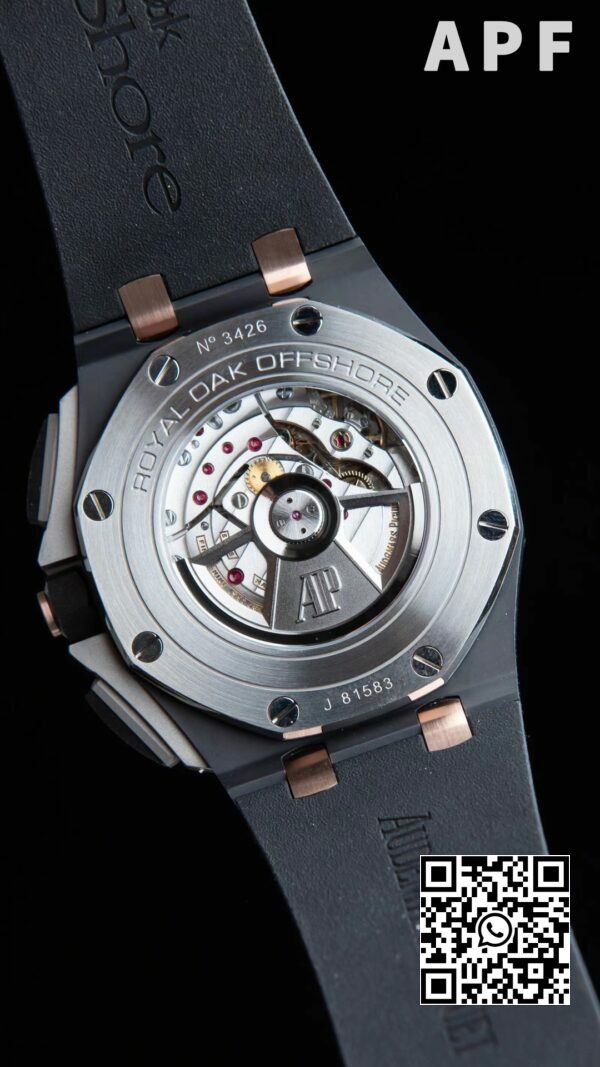 Audemars Piguet Royal Oak Offshore 44mm Μαύρη κεραμική θήκη APF Factory 11 Best Edition Γκρι/Άσπρο καντράν 7 Audemars Piguet Royal Oak Offshore 44mm Μαύρη κεραμική θήκη APF Factory 1:1 Best Edition Γκρι/Άσπρο καντράν