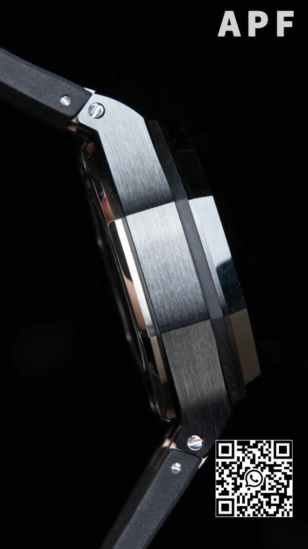 Audemars Piguet Royal Oak Offshore 44mm Μαύρη κεραμική θήκη APF Factory 11 Best Edition Γκρι/λευκό καντράν 8 Audemars Piguet Royal Oak Offshore 44mm Μαύρη κεραμική θήκη APF Factory 1:1 Best Edition Γκρι/λευκό καντράν