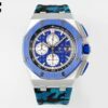 Audemars Piguet Royal Oak Offshore 44 mm niebieska ceramiczna ramka APF Factory 11 Best Edition niebieska tarcza 2 Audemars Piguet Royal Oak Offshore 44 mm niebieska ceramiczna luneta APF Factory 1:1 Best Edition niebieska tarcza