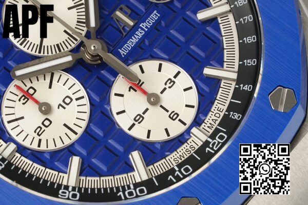 Audemars Piguet Royal Oak Offshore 44mm blå keramisk bezel APF Factory 11 Best Edition Blue Dial 6 Audemars Piguet Royal Oak Offshore 44mm Blue Ceramic Bezel APF Factory 1:1 Best Edition Blue Dial