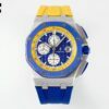 Audemars Piguet Royal Oak Offshore 44mm modrý keramický rámeček APF Factory 11 Nejlepší edice modrožlutý ciferník 2 Audemars Piguet Royal Oak Offshore 44mm modrý keramický rámeček APF Factory 1:1 Nejlepší edice modrý/žlutý ciferník