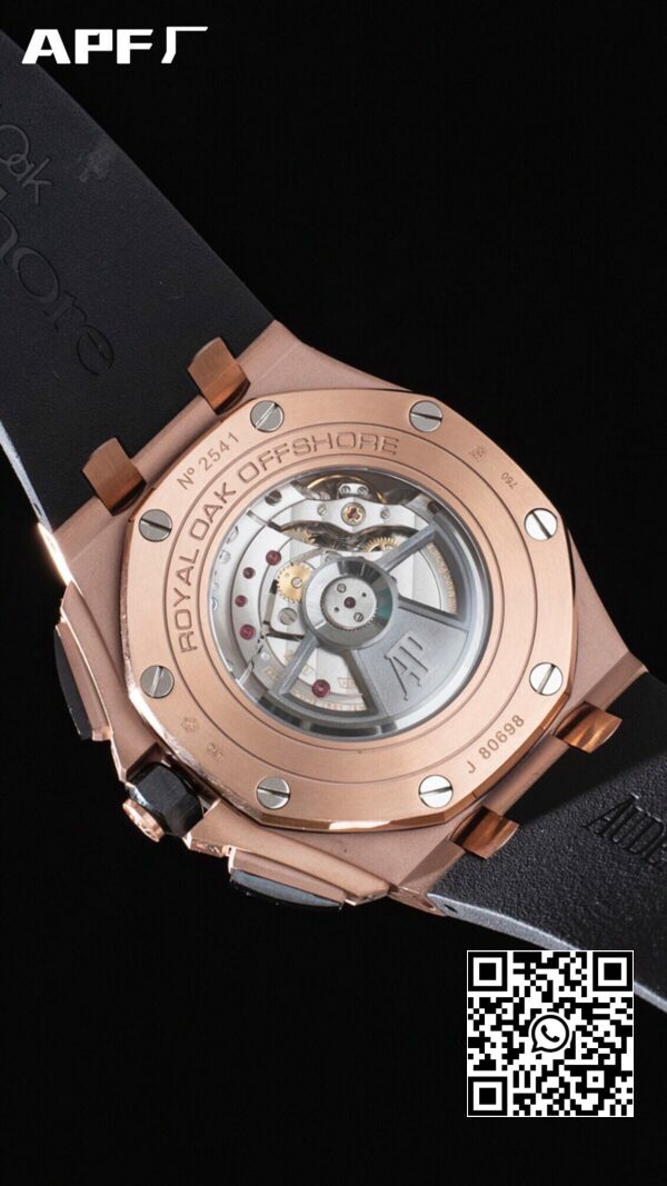 Audemars Piguet Royal Oak Offshore 44 mm RG keramische ring APF Factory 11 Best Edition zwarte wijzerplaat 6 Audemars Piguet Royal Oak Offshore 44 mm RG keramische ring APF Factory 1:1 Best Edition zwarte wijzerplaat