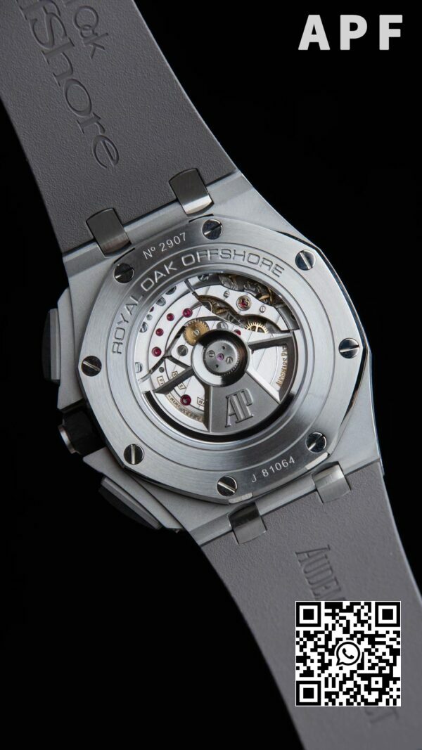Audemars Piguet Royal Oak Offshore 44mm SS Black Ceramic Bezel APF Factory 11 Best Edition GrayBlue Dial 8 Audemars Piguet Royal Oak Offshore 44mm SS Black Ceramic Bezel APF Factory 1:1 Best Edition Gray/Blue Dial
