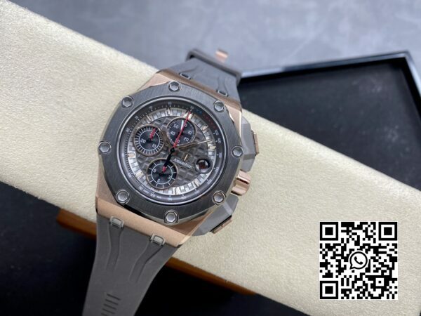 Audemars Piguet Royal Oak Offshore Schumacher RG APF Factory Best Edition GreyBlack kellotaulu 5 Audemars Piguet Royal Oak Offshore Schumacher RG APF Factory Best Edition harmaa/musta kellotaulu
