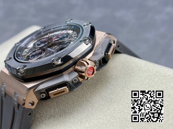Audemars Piguet Royal Oak Offshore Schumacher RG APF Factory Best Edition GreyBlack kellotaulu 7 Audemars Piguet Royal Oak Offshore Schumacher RG APF Factory Best Edition harmaa/musta kellotaulu