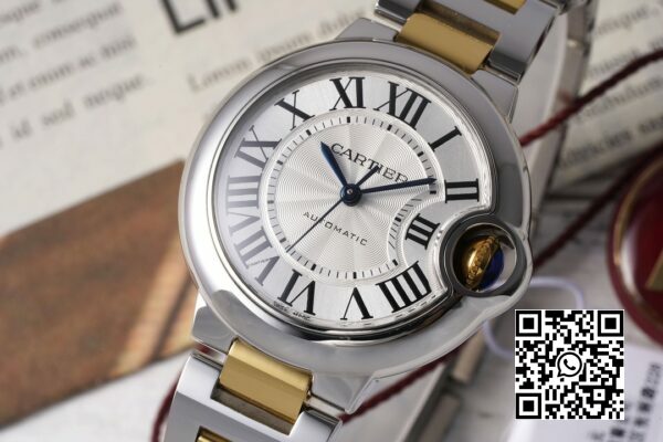 Cartier Ballon Bleu Ladies W2BB0010 28mm SSYG AF Factory 11 Best Edition valkoinen kellotaulu 2 Cartier Ballon Bleu Ladies W2BB0010 28mm SS/YG AF Factory 1:1 Best Edition valkoinen kellotaulu