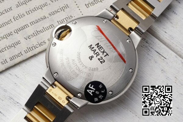 Cartier Ballon Bleu Ladies W2BB0010 28mm SSYG AF Factory 11 Best Edition valkoinen kellotaulu 4 Cartier Ballon Bleu Ladies W2BB0010 28mm SS/YG AF Factory 1:1 Best Edition valkoinen kellotaulu
