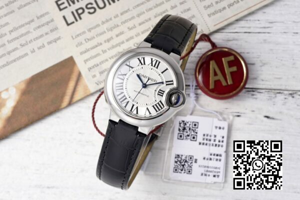 Cartier Ballon Bleu W6920085 33mm SS AF Factory 11 Melhor Edição Mostrador Prata 7 Cartier Ballon Bleu W6920085 33mm SS AF Factory 1:1 Melhor Edição Mostrador Prata