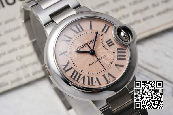 Cartier Ballon Bleu W6920100 33 mm SS AF Factory 11 Meilleure édition Cadran rose 2 Cartier Ballon Bleu W6920100 33 mm SS AF Factory 1:1 Meilleure édition Cadran rose