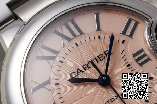 Cartier Ballon Bleu W6920100 33 mm SS AF Factory 11 Meilleure édition Cadran rose 6 Cartier Ballon Bleu W6920100 33 mm SS AF Factory 1:1 Meilleure édition Cadran rose
