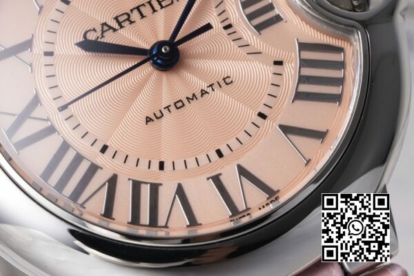 Cartier Ballon Bleu WSBB0002 33mm SS AF Factory 11 Best Edition Pink Dial 7 Cartier Ballon Bleu WSBB0002 33mm SS AF Factory 1:1 Best Edition Pink Dial