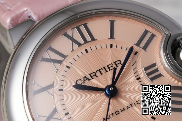 Cartier Ballon Bleu WSBB0002 33mm SS AF Factory 11 Best Edition Pink Dial 9 Cartier Ballon Bleu WSBB0002 33mm SS AF Factory 1:1 Best Edition Pink Dial