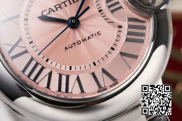 Cartier Ballon Bleu WSBB0033 33 mm SS AF Factory 11 Best Edition Cadran texturé rose 4 Cartier Ballon Bleu WSBB0033 33 mm SS AF Factory 1:1 Best Edition Cadran texturé rose