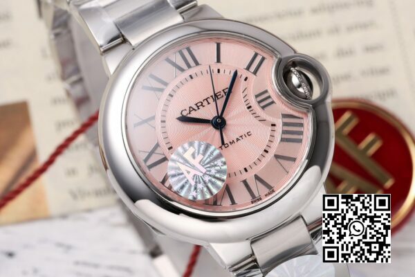 Cartier Ballon Bleu WSBB0033 33 mm SS AF Factory 11 Meilleure édition Cadran texturé rose 8 Cartier Ballon Bleu WSBB0033 33 mm SS AF Factory 1:1 Meilleure édition Cadran texturé rose