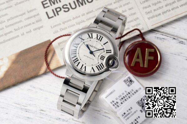 Cartier Ballon Bleu WSBB0044 33mm SS AF Factory 11 Best Edition Quadrante Bianco 7 Cartier Ballon Bleu WSBB0044 33mm SS AF Factory 1:1 Best Edition Quadrante Bianco