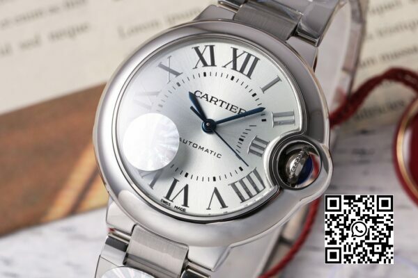 Cartier Ballon Bleu WSBB0045 33mm SS AF Factory 11 Best Edition White Textured Dial 3 Cartier Ballon Bleu WSBB0045 33mm SS AF Factory 1:1 Best Edition White Textured Dial