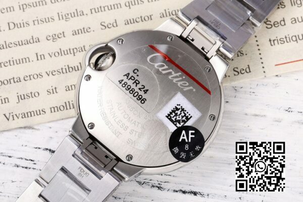 Cartier Ballon Bleu WSBB0045 33mm SS AF Factory 11 Best Edition White Textured Dial 4 Cartier Ballon Bleu WSBB0045 33mm SS AF Factory 1:1 Best Edition White Textured Dial