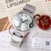 Cartier Ballon Bleu WSBB0045 33mm SS AF Factory 11 Melhor Edição Mostrador Branco Texturizado 6 Cartier Ballon Bleu WSBB0045 33mm SS AF Factory 1:1 Melhor Edição Mostrador Branco Texturizado