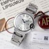 Cartier Ballon Bleu WSBB0062 33 mm SS AF Factory 11 Best Edition hopea kellotaulu 2 Cartier Ballon Bleu WSBB0062 33 mm SS AF Factory 1:1 Best Edition hopea kellotaulu