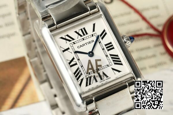 Cartier Tank Must SS 25,5 mm AF Factory 11 Best Edition Biała tarcza 6 Cartier Tank Must SS 25,5 mm AF Factory 1:1 Best Edition Biała tarcza