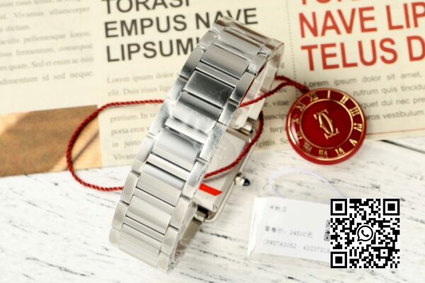 Cartier Tank Must SS 25,5 mm AF Factory 11 Best Edition Biała tarcza 7 Cartier Tank Must SS 25,5 mm AF Factory 1:1 Best Edition Biała tarcza