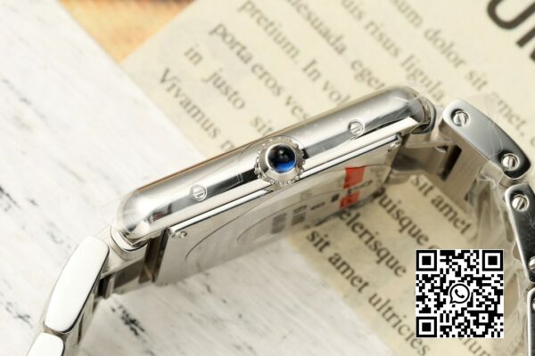 Cartier Tank Must SS 25,5 mm AF Factory 11 Best Edition Biała tarcza 9 Cartier Tank Must SS 25,5 mm AF Factory 1:1 Best Edition Biała tarcza