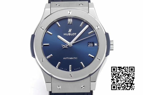 HUBLOT Classic Fusion 45mm 511.NX .7170.LR Titanium WWF Factory 11 Best Edition Blue Dial 3 HUBLOT Classic Fusion 45mm 511.NX.7170.LR Titanium WWF Factory 1:1 Best Edition Blue Dial