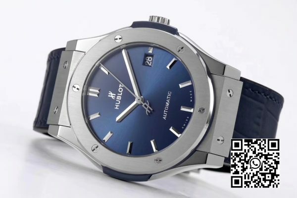 HUBLOT Classic Fusion 45mm 511.NX .7170.LR Titanium WWF Factory 11 Best Edition Blue Dial 8 HUBLOT Classic Fusion 45mm 511.NX.7170.LR Titanium WWF Factory 1:1 Best Edition Blue Dial