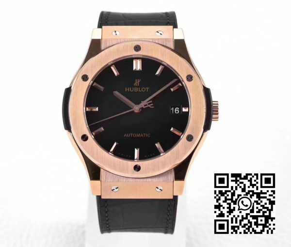 HUBLOT Classic Fusion 45mm 511.OX.1181.LR RG WWF Factory 11 أفضل إصدار بقرص أسود 2 HUBLOT Classic Fusion 45mm 511.OX.1181.LR RG WWF Factory 1:1 أفضل إصدار بقرص أسود