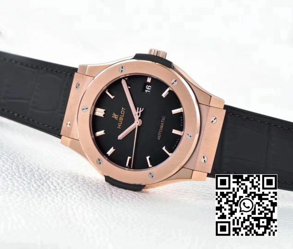HUBLOT Classic Fusion 45mm 511.OX.1181.LR RG WWF Factory 11 أفضل إصدار بقرص أسود 3 HUBLOT Classic Fusion 45mm 511.OX.1181.LR RG WWF Factory 1:1 أفضل إصدار بقرص أسود