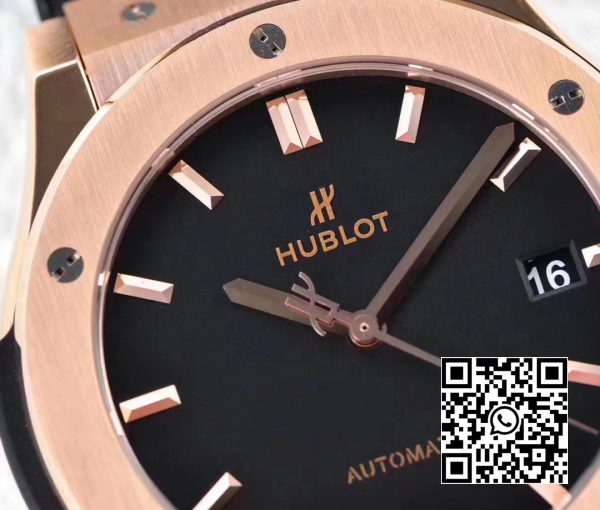 HUBLOT Classic Fusion 45mm 511.OX.1181.LR RG WWF Factory 11 أفضل إصدار بقرص أسود 4 HUBLOT Classic Fusion 45mm 511.OX.1181.LR RG WWF Factory 1:1 أفضل إصدار بقرص أسود