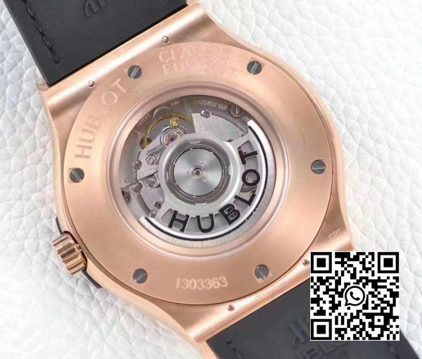 HUBLOT Classic Fusion 45mm 511.OX.1181.LR RG WWF Factory 11 أفضل إصدار بقرص أسود 8 HUBLOT Classic Fusion 45mm 511.OX.1181.LR RG WWF Factory 1:1 أفضل إصدار بقرص أسود