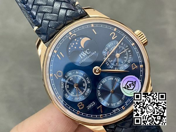 IWC Portugieser Perpetual Calendar IW503312 RG APS Factory 11 Best Edition Blue Dial 2 IWC Portugieser Perpetual Calendar IW503312 RG APS Factory 1:1 Best Edition Blue Dial