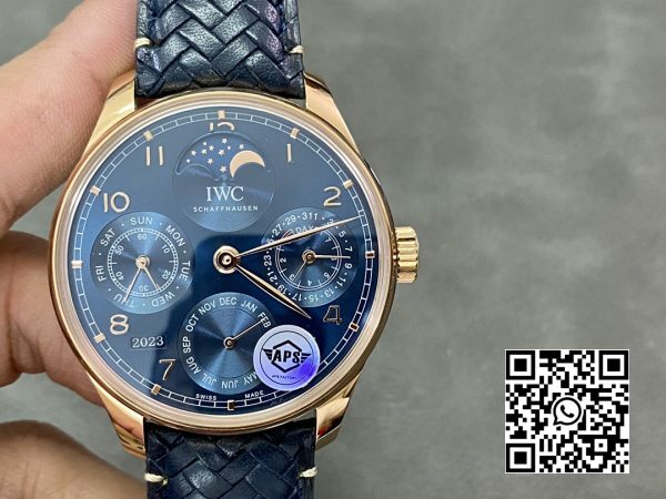 IWC Portugieser Perpetual Calendar IW503312 RG APS Factory 11 Best Edition Blue Dial 4 IWC Portugieser Perpetual Calendar IW503312 RG APS Factory 1:1 Best Edition Blue Dial