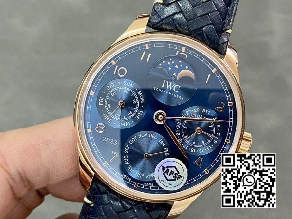 IWC Portugieser Perpetual Calendar IW503312 RG APS Factory 11 Best Edition Blue Dial 5 IWC Portugieser Perpetual Calendar IW503312 RG APS Factory 1:1 Best Edition Blue Dial