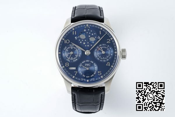 IWC Portugieser Perpetual Calendar IW503401 SS APS Factory 11 Best Edition Blue Dial 2 IWC Portugieser Perpetual Calendar IW503401 SS APS Factory 1:1 Best Edition Blue Dial