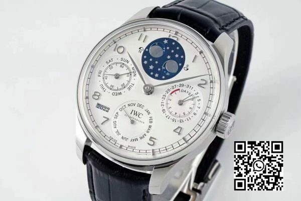 IWC Portugieser Calendário Perpétuo IW503406 SS APS Fábrica 11 Melhor Edição Mostrador Branco 4 IWC Portugieser Calendário Perpétuo IW503406 SS APS Fábrica 1:1 Melhor Edição Mostrador Branco