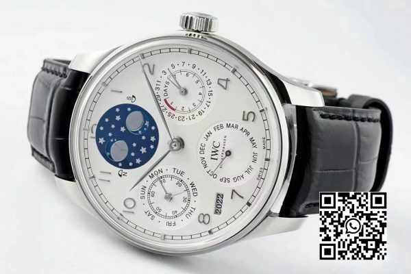 IWC Portugieser Calendário Perpétuo IW503406 SS APS Fábrica 11 Melhor Edição Mostrador Branco 6 IWC Portugieser Calendário Perpétuo IW503406 SS APS Fábrica 1:1 Melhor Edição Mostrador Branco