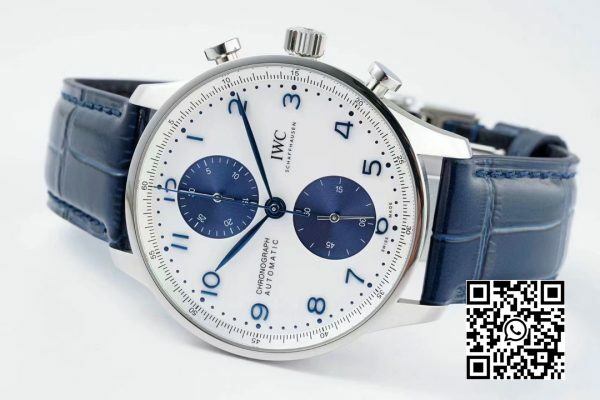 IWC Portuguese Chrono IW371620 APS Factory 11 Best Edition WhiteBlue Dial 6 IWC Portuguese Chrono IW371620 APS Factory 1:1 Best Edition White/Blue Dial